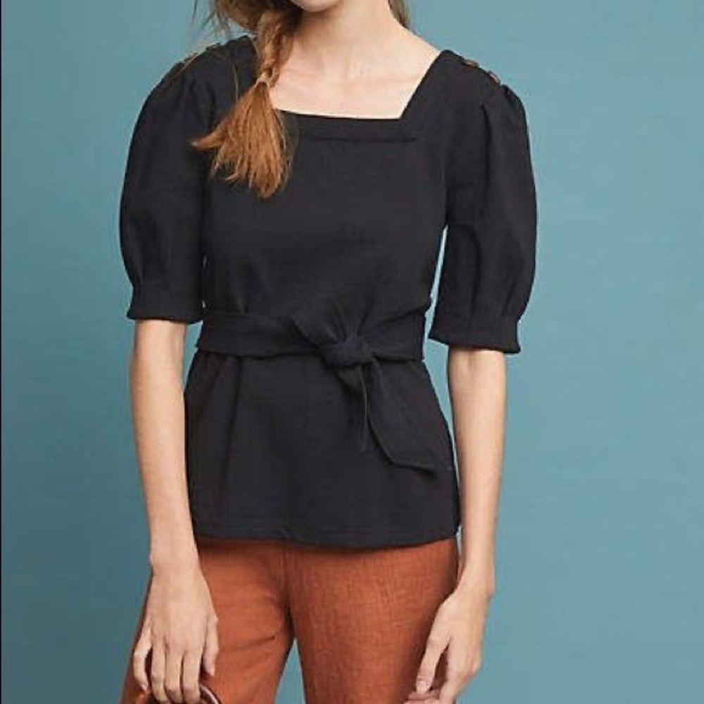 Anthropologie Barnette Puff Sleeve Top S